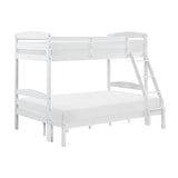 Lani White Twin/Full Bunk Bed by Homelegance at Eve Furniture
