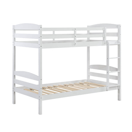Lani White Twin/Twin Bunk Bed by Homelegance at Eve Furniture