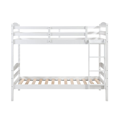 Lani White Twin/Twin Bunk Bed by Homelegance at Eve Furniture