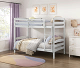 Lani White Twin/Twin Bunk Bed by Homelegance at Eve Furniture