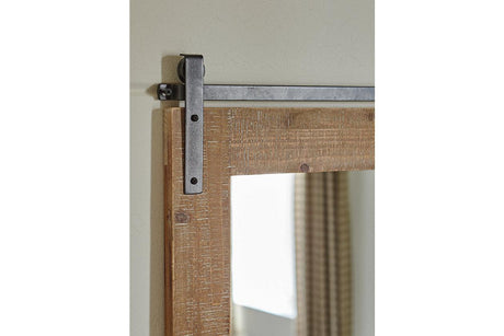 Lanie Antique Brown Accent Mirror by Ashley at Eve Furniture