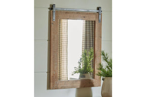 Lanie Antique Brown Accent Mirror by Ashley at Eve Furniture