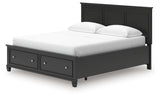 Lanolee Black California King Panel Storage Bed by Ashley at Eve Furniture