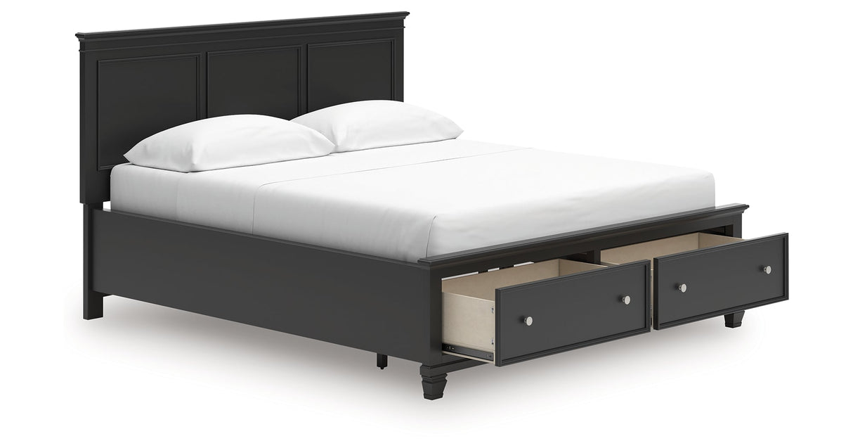 Lanolee Black California King Panel Storage Bed by Ashley at Eve Furniture