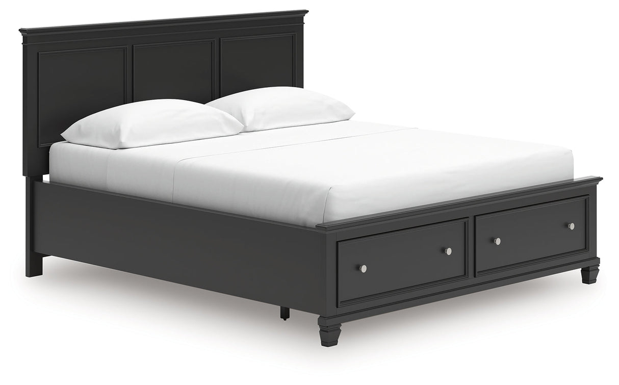 Lanolee Black California King Panel Storage Bed by Ashley at Eve Furniture