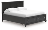 Lanolee Black California King Panel Storage Bed by Ashley at Eve Furniture