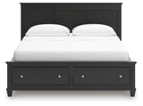 Lanolee Black California King Panel Storage Bed by Ashley at Eve Furniture