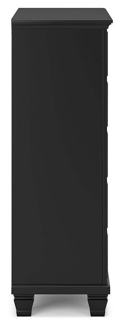 Lanolee Black Chest of Drawers by Ashley at Eve Furniture