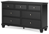 Lanolee Black Dresser by Ashley at Eve Furniture
