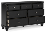 Lanolee Black Dresser by Ashley at Eve Furniture