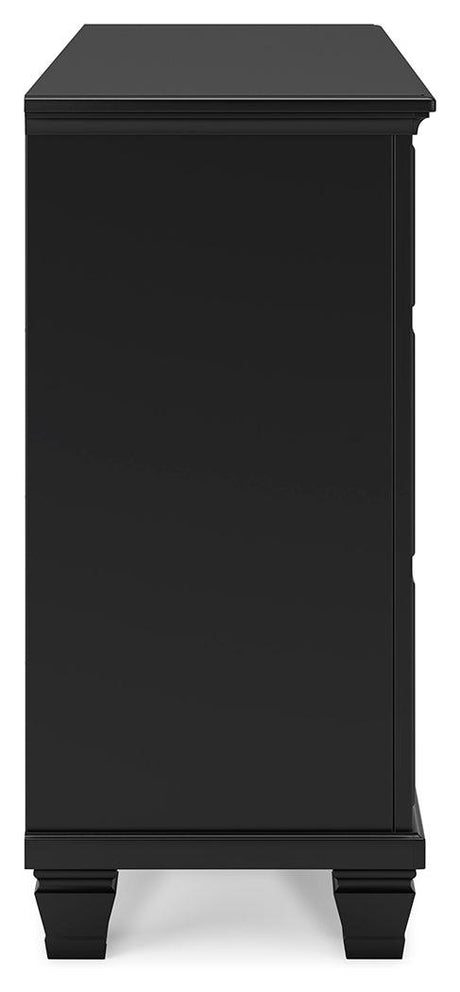 Lanolee Black Dresser by Ashley at Eve Furniture