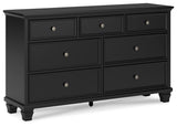 Lanolee Black Dresser by Ashley at Eve Furniture