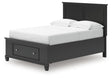Lanolee Black Full Panel Storage Bed by Ashley at Eve Furniture