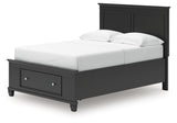 Lanolee Black Full Panel Storage Bed by Ashley at Eve Furniture