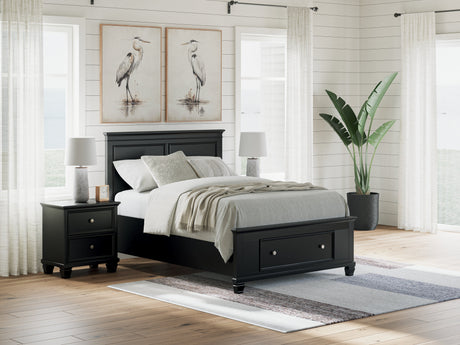 Lanolee Black Full Panel Storage Bed by Ashley at Eve Furniture