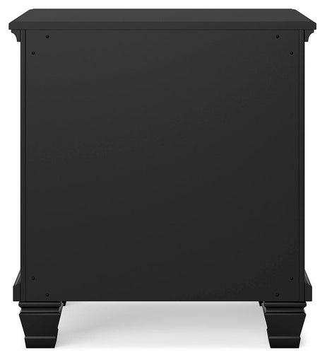 Lanolee Black Nightstand by Ashley at Eve Furniture