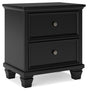 Lanolee Black Nightstand by Ashley at Eve Furniture