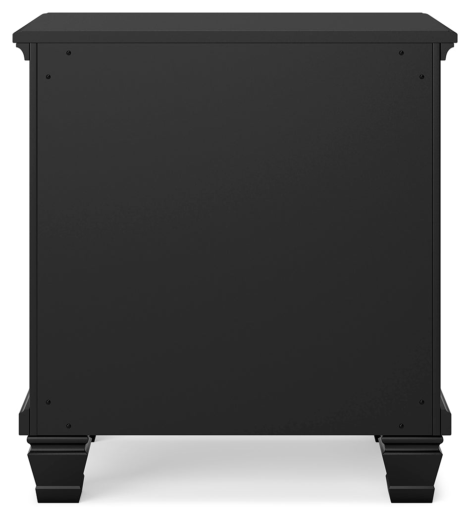 Lanolee Black Nightstand