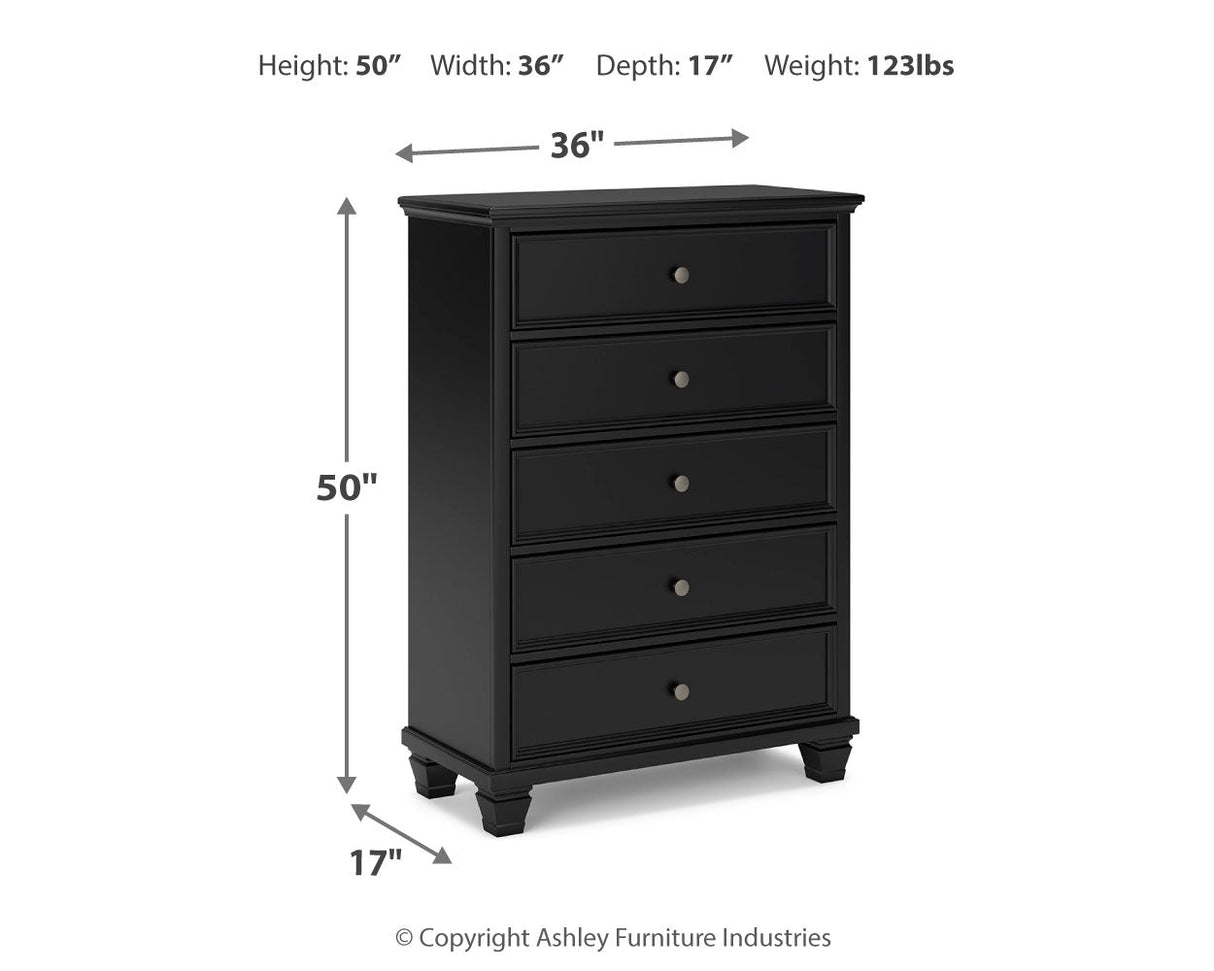 Lanolee Black Panel Bedroom Set by Ashley at Eve Furniture