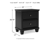 Lanolee Black Panel Bedroom Set by Ashley at Eve Furniture