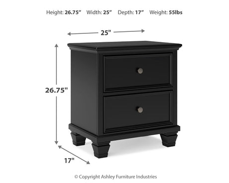 Lanolee Black Panel Bedroom Set by Ashley at Eve Furniture