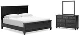 Lanolee Black Panel Bedroom Set by Ashley at Eve Furniture