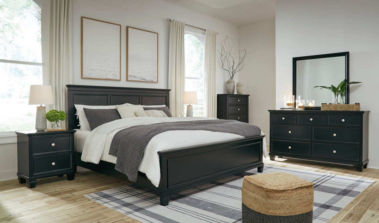 Lanolee Black Panel Bedroom Set by Ashley at Eve Furniture