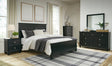 Lanolee Black Panel Bedroom Set by Ashley at Eve Furniture