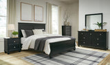 Lanolee Black Panel Bedroom Set by Ashley at Eve Furniture