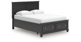 Lanolee Black Queen Panel Storage Bed by Ashley at Eve Furniture