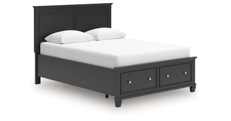 Lanolee Black Queen Panel Storage Bed by Ashley at Eve Furniture