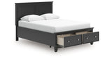 Lanolee Black Queen Panel Storage Bed by Ashley at Eve Furniture