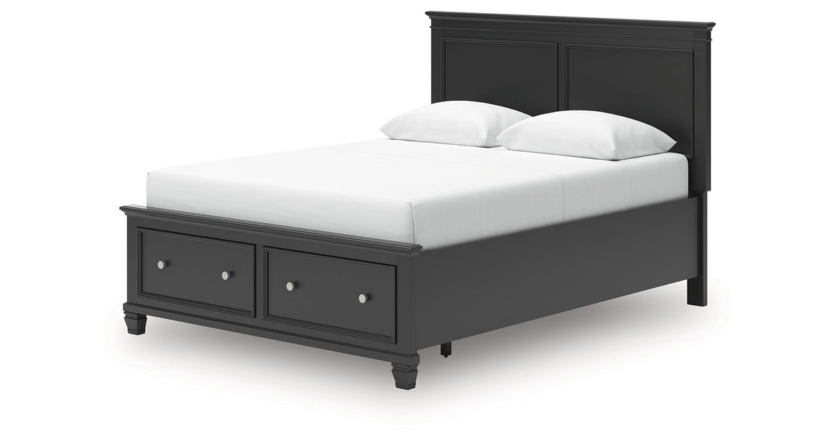 Lanolee Black Queen Panel Storage Bed by Ashley at Eve Furniture
