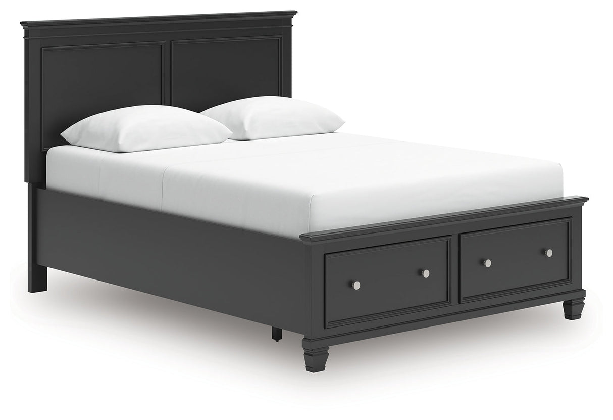 Lanolee Black Queen Panel Storage Bed by Ashley at Eve Furniture