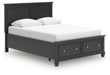 Lanolee Black Queen Panel Storage Bed by Ashley at Eve Furniture