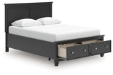 Lanolee Black Queen Panel Storage Bed by Ashley at Eve Furniture