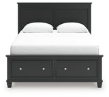Lanolee Black Queen Panel Storage Bed by Ashley at Eve Furniture