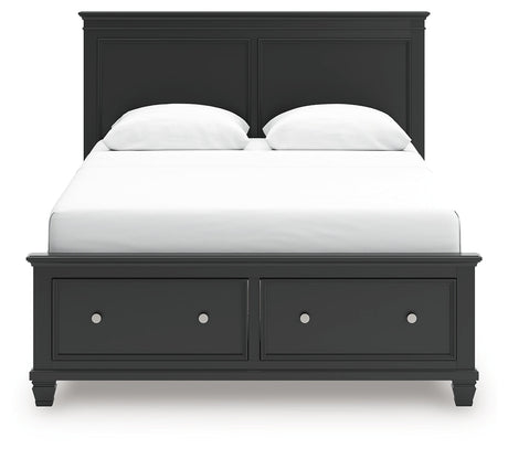 Lanolee Black Queen Panel Storage Bed by Ashley at Eve Furniture
