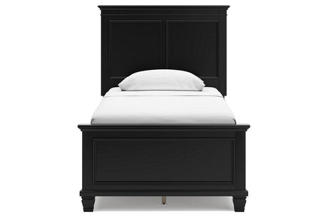 Lanolee Black Twin Panel Bed by Ashley at Eve Furniture