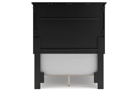 Lanolee Black Twin Panel Bed by Ashley at Eve Furniture