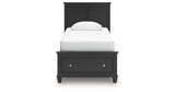 Lanolee Black Twin Panel Storage Bed by Ashley at Eve Furniture