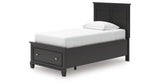 Lanolee Black Twin Panel Storage Bed by Ashley at Eve Furniture