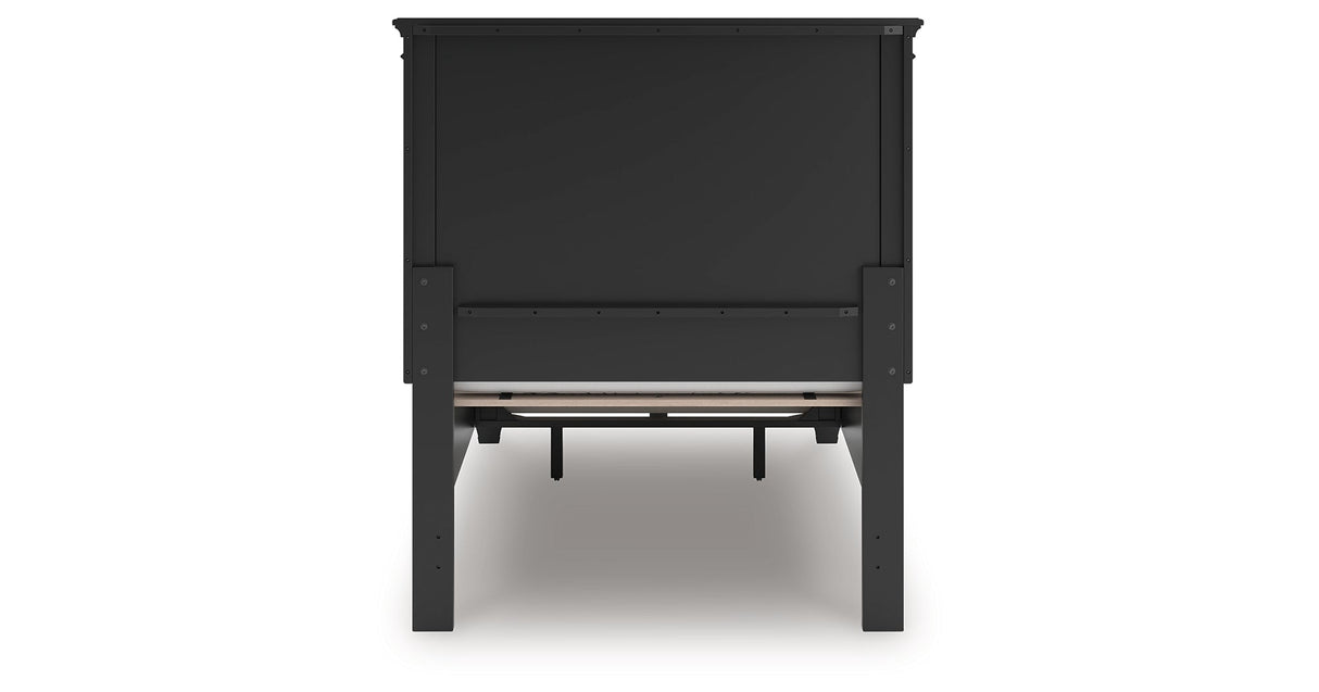 Lanolee Black Twin Panel Storage Bed by Ashley at Eve Furniture