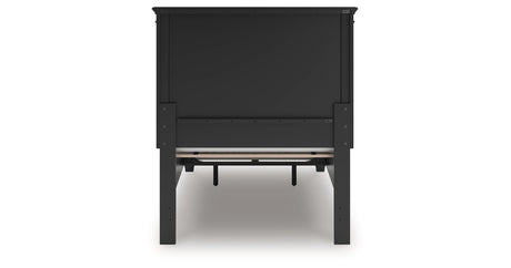 Lanolee Black Twin Panel Storage Bed by Ashley at Eve Furniture
