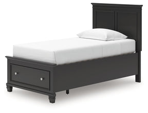 Lanolee Black Twin Panel Storage Bed by Ashley at Eve Furniture