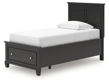 Lanolee Black Twin Panel Storage Bed by Ashley at Eve Furniture