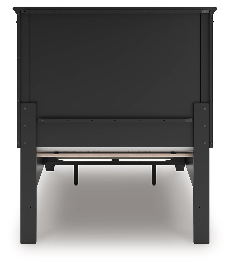 Lanolee Black Twin Panel Storage Bed by Ashley at Eve Furniture