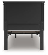 Lanolee Black Twin Panel Storage Bed by Ashley at Eve Furniture