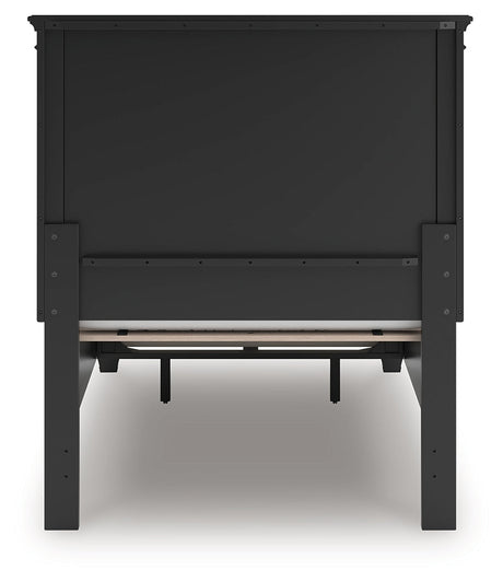 Lanolee Black Twin Panel Storage Bed by Ashley at Eve Furniture