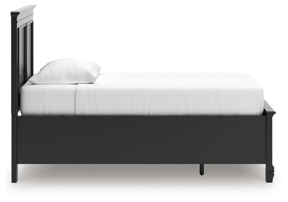 Lanolee Black Twin Panel Storage Bed by Ashley at Eve Furniture